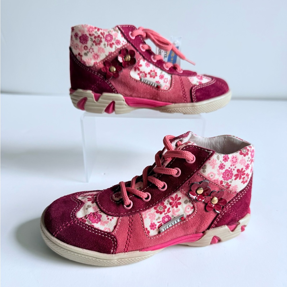 Richter Girls Toddler Floral Suede Sneakers Size EU 25 / US 8.5–9M First Walker